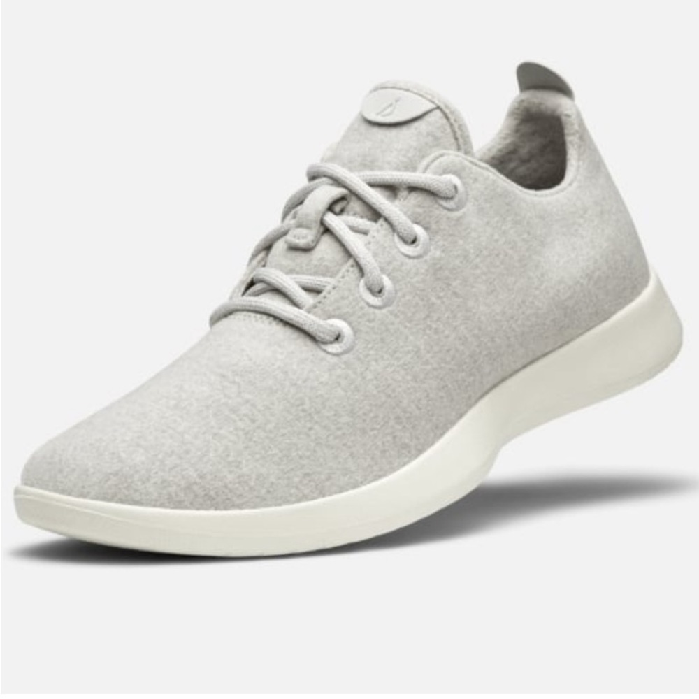 • AllBirds • Lace Up Wool Runners Sneakers Light Gray Sparkly Laces 10